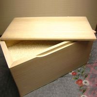 留河 米びつ 桐製 10kg 無地 264422 1個（直送品）