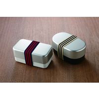 竹中 弁当箱 500ml 角型 2段 アルミランチ 食洗機対応 電子レンジ対応 日本製 ホワイト 274388 1個（直送品）