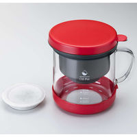 高木金属工業 オイルポット 耐熱ガラス製 油ろ過ポット 二重口 700ml レッド 289982 1個（直送品）