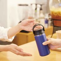 トレードワークス 水筒 マグ 350ml MOTTERU サーモハンドル スタイルボトル ネイビー 350471 1個（直送品）