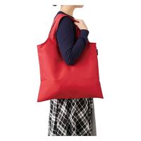 トレードワークス エコバッグ 折り畳み リサイクル素材 MOTTERU モッテル リサイクルフラットバッグ レッド 333407 1個（直送品）