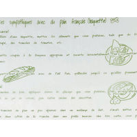 大阪ポリヱチレン販売 大阪ポリエチレン グラシンペーパー(レシピ柄)グリーン 500枚 6644 1包(500枚入)（直送品）