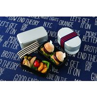 竹中 弁当箱 580ml 小判型 2段 アルミランチ 食洗機対応 電子レンジ対応 日本製 ホワイト 274386 1個（直送品）