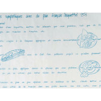 大阪ポリヱチレン販売 大阪ポリエチレン グラシンペーパー(レシピ柄)ブルー 500枚 6645 1包(500枚入)（直送品）