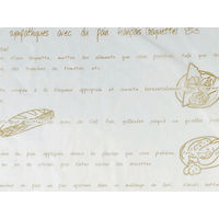 大阪ポリヱチレン販売 大阪ポリエチレン グラシンペーパー(レシピ柄)ベージュ 500枚 6643 1包(500枚入)（直送品）