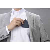 トレードワークス エコバッグ 名刺サイズ 折り畳み MOTTERU モッテル ポケットスクエアバッグ ネイビー 333411 1個（直送品）