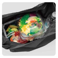 トレードワークス エコバッグ 名刺サイズ 折り畳み MOTTERU モッテル ポケットスクエアバッグ ブラック 333412 1個（直送品）