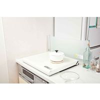 池永鉄工 コンロカバー 60cm用 鍋フタキャッチャー付き ホワイト 334959 1個（直送品）