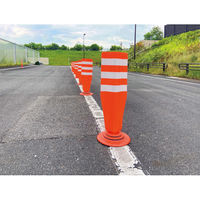 φ80車線分離標用カバー フレックスカバー 蛍光橙 FLXC-60FORW 1個 積水樹脂（直送品）