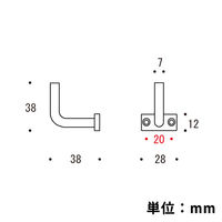 ゴーリキアイランド フック PF SQ HL ヘアライン仕上げ 610026 1個（直送品）