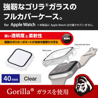 アップルウォッチ 40mm フルカバー ゴリラガラス 側面光沢 クリア AW-20SFCGOCR エレコム 1個（直送品）