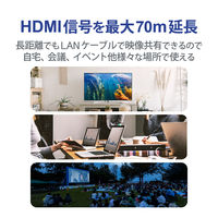 HDMIエクステンダー PoE 4K60Hz対応 VEX-HD4KP1001A エレコム 1個（直送品）