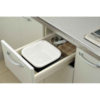 リッチェル つみ重ねザルバット コランダー&バット スクエア M ざる プラスチック製 抗菌加工 ダークグレー 258500 1個（直送品）