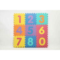 ユノックス パズルマット ジョイントマット 数字 9枚入り 厚さ1.4cm 266086 1個（直送品）