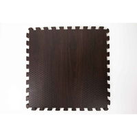 ユノックス ジョイントマット 木目調 9枚入り 厚さ1cm ブラウン 268574 1個（直送品）