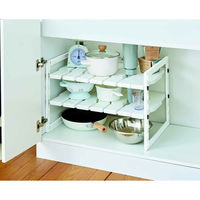 天馬 収納棚 ファビエ シンク下伸縮式ラック ワイド 組立式 273106 1個（直送品）