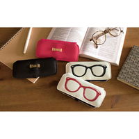 パラデック メガネケース スリム メガネ柄 おしゃれ 眼鏡ケース Calmo カルモ ブラック 302947 1個（直送品）