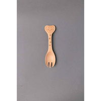 若兆 フォーク 12cm 木 キッズフォーク どうぶつ こいぬ 304768 1個（直送品）