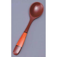 若兆 ティースプーン 木製 漆塗 スプーン 和食器 塗り分け 朱 304785 1個（直送品）
