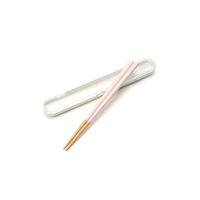 三好製作所 箸&箸箱セット BENTO STORE 木製 箸 箸箱 18cm シアーピンク 329469 1個（直送品）