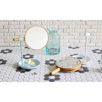 パラデック スタンドミラー 両面ミラー アクセサリートレー 拡大鏡 卓上 コスメ 収納 2WAY ミラー 鏡 かがみ ブルー 331134（直送品）