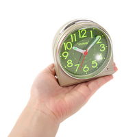 ノア精密 目覚まし時計 蛍 置き時計 ライト付き スヌーズ機能 文字板 シンプル 349203 1個