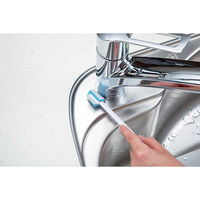 まめいた 水だけで洗える すみ洗いブラシ 排水口・蛇口用 シンク周り 水アカ汚れ こすれるヘラ付き 日本製 1個