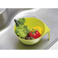 ボウル 穴開き ハンドル付 GLEAN コランダー グリーン 365390 1個 小久保工業所（直送品）