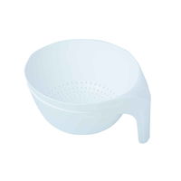ボウル 穴開き ハンドル付 GLEAN コランダー ホワイト 365389 1個 小久保工業所（直送品）
