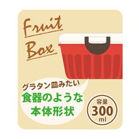 ナカノ お弁当箱 デザートケース 1段 300ml Potter キャット ネコ ランチボックス レッド 369153 1個（直送品）