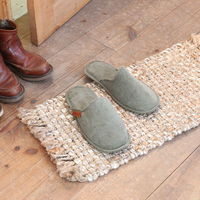 ダルトン コーデュロイ ライフスタイル スリッパ  グリーン FOR WOMEN　女性用　リビング　ルームシューズ1足