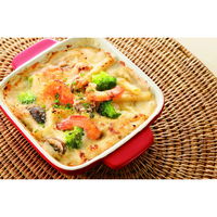 パール金属 グラタン皿 14cm 正方形 深型 陶磁器 384896 1個（直送品）