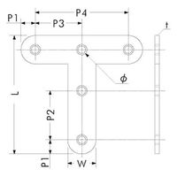 大里 ステン T字 35mm(10個入) 固定具 DIY 07-481 1パック(10個入)（直送品）