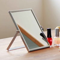 パラデック ミラー 高さ19.5cm 卓上 角度調節 スタンドミラー アルミミラー 鏡 かがみ 化粧鏡 330848 1個