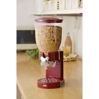 清水産業 フードディスペンサー ポップンディスペンサー 保存ケース シリアル ペットフード レッド 326495 1個（直送品）