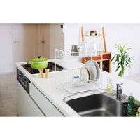 天馬 水切りかご 2段 スリム 2wayトレー付 水切りラック ファビエ 303477 1個（直送品）