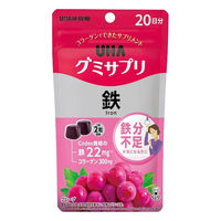 UHA味覚糖　UHAグミサプリ　鉄（20日分）　グレープ味　1セット（1袋（40粒入）×3） 　サプリメント