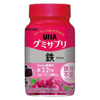 UHA味覚糖　UHAグミサプリ　鉄（30日分）　グレープ味　1セット（1個（60粒入）×3） 　ボトルタイプ　サプリメント