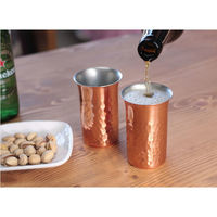 アサヒ CNE921 純銅鎚目一口ビール2PCセット 1セット（直送品）