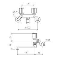 KVK KV KM140EXN 2ハンドル混合栓 1台（直送品）