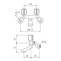 KVK KV KM2GN3N 2ハンドル混合栓 1台（直送品）
