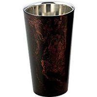 アサヒ SCW-L501 漆磨2重構造カップ 黒漆流 1個（直送品）