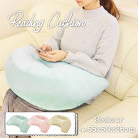 スマホ＆読書クッション BL　ブルーx8　スマホ 読書 クッション 腕 肩 腰 首 楽 椅子 腰当て デスク 血色 ニュアンス カラー（直送品）