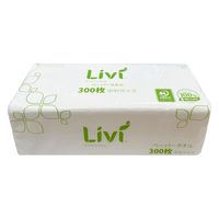 ペーパータオル Livi（リビィ） 中判 300枚 パルプ100% 1ケース（40個） ユニバーサル・ペーパー PEFC認証
