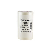 カモ井加工紙 和紙粘着テープ 軽包装用 白 幅50mm×長さ18m 220W 1セット（20巻：2巻入×10）
