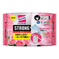 トイレクイックル ストロング トイレ用そうじシート プレミアムローズの香り 詰め替え 1箱（16枚入×12個） 花王