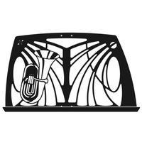 MANHASSET 譜面台　ノートウォージースタンド　デザイン：ユーフォニウム　カラー：ブラック N1020 1台（直送品）