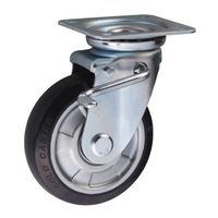 エスコ 130mm キャスター(自在金具・ブレーキ付) EA986PN-43 1個（直送品）