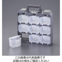 エスコ 285x278x73mm パーツケース(トレー3列3段) EA508KG-12 1セット(2個)（直送品）