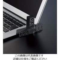 エスコ [3ポート] USB2.0ハブ(ブラック) EA764AD-32B 1セット(3個)（直送品）
